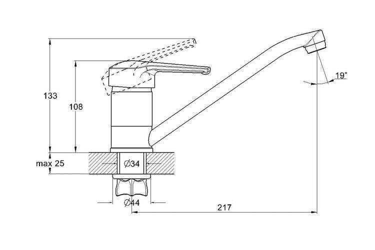 Смеситель для кухни Solone SIT4-B182